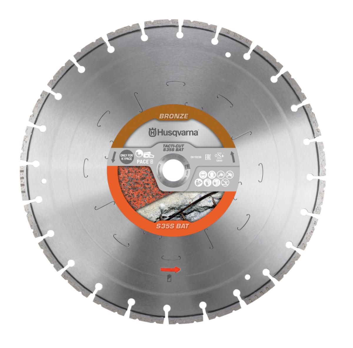Diamantklinga Husqvarna Tacti-Cut S35S PACE - DIAMANTKLINGA HUSQVARNA T-CUT PACE-KLINGA, 300MM
