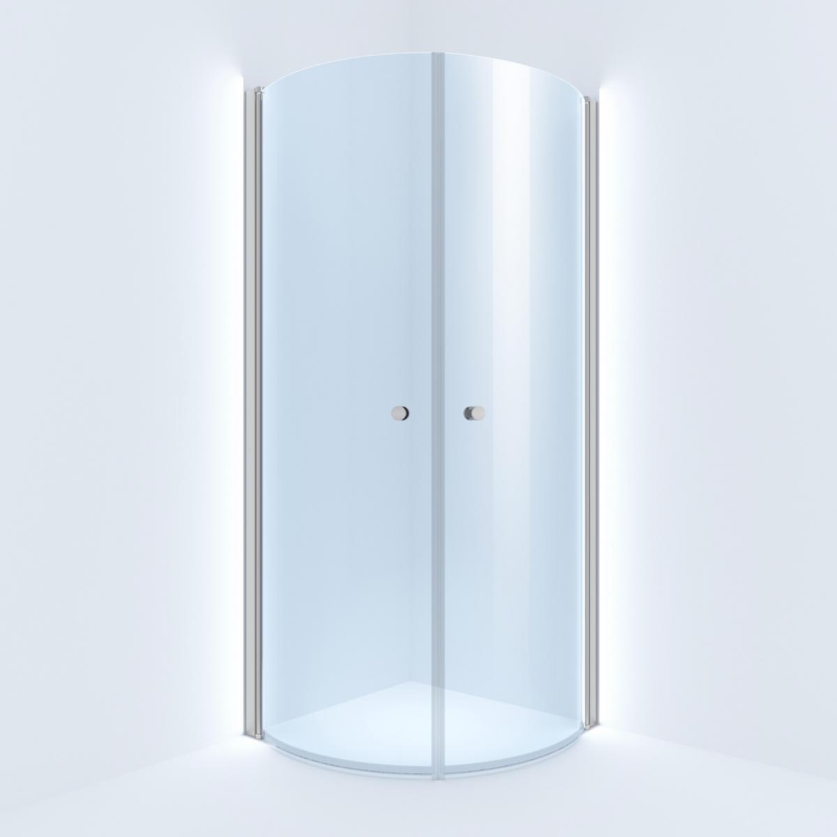 Duschvägg Basic Round, Arrow - ARROW BASIC ROUND 80X80 KLAR GLAS, PAR 2-PACK