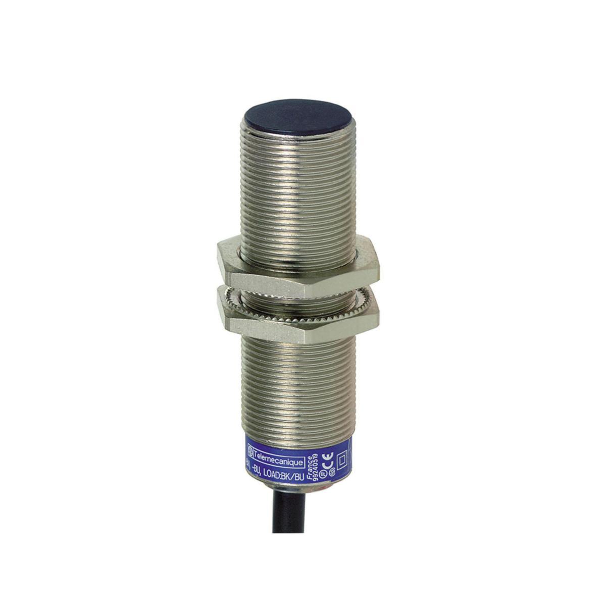 Inductive sensor XS6 long Osisense AC/DC supply - DDPI M18 P+ SN=8MM NC UF 20-2 XS618B1MBL2