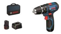 Impact Drill/Screwdriver Bosch GSB 12V-15 2x2,0 Ah Bag