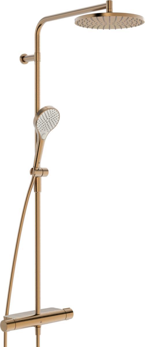 Takdusch med blandare & duschset Optima Style, Oras - ORAS OPTIMA STYLE TAKDUSCH SYSTEM, 160C/C, BORSTAD BRONS