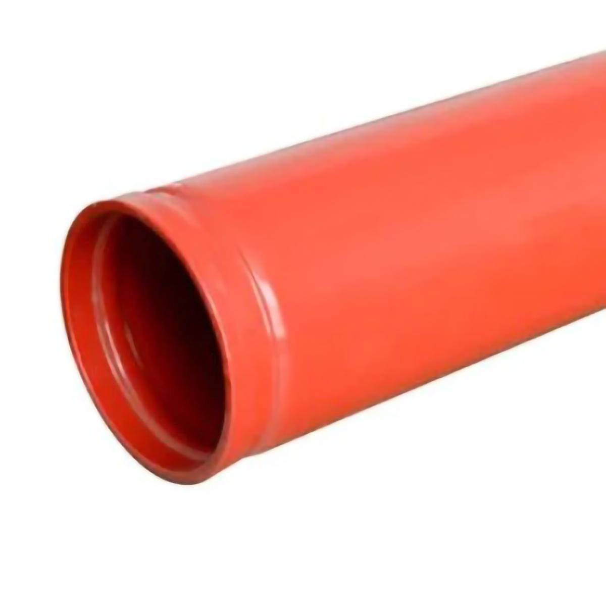 Rillade lättviktsrör, pulverlackerade, röd, 6m - RÖR RILLAT DN40X2.0MM 6M RÖD 48.3MM PULVLACK 3000 SBSC/FM