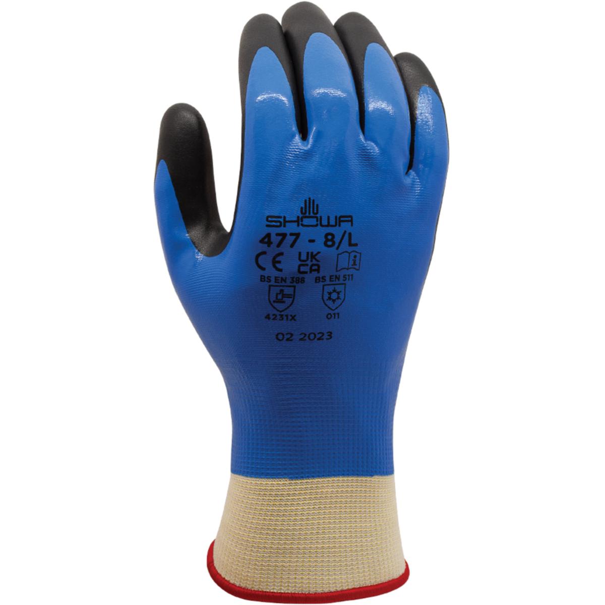 Glove Showa 477 - DUBB DOPP FODRAD STL 7/M DOUBLEDIPP LINED 7/M