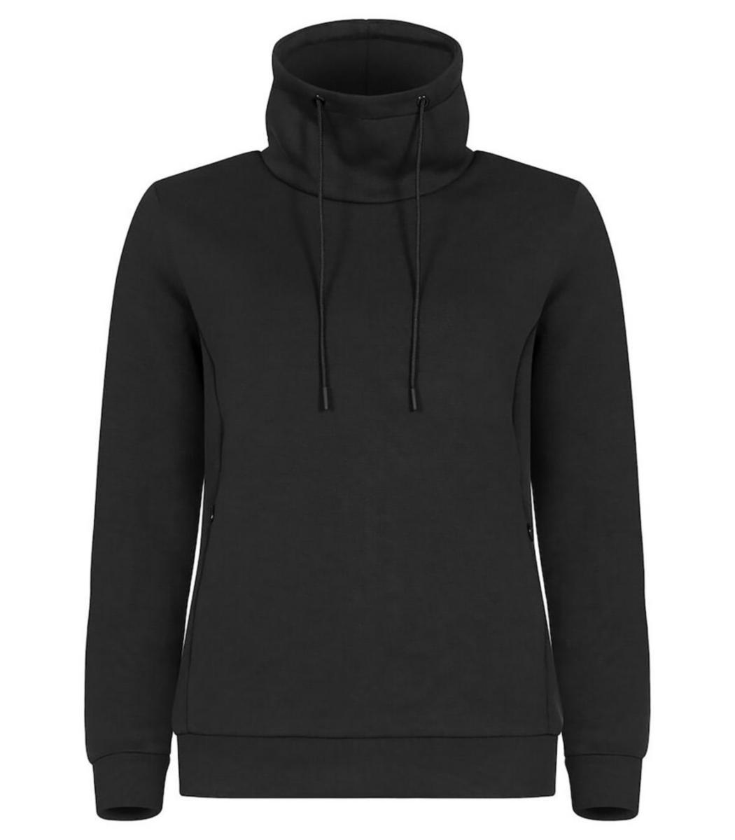 Sweatshirt Clique Hobart 021023 dam - SWEATSHIRT M HÖG KRAGE CLIQUE HOBART DAM SVART XS