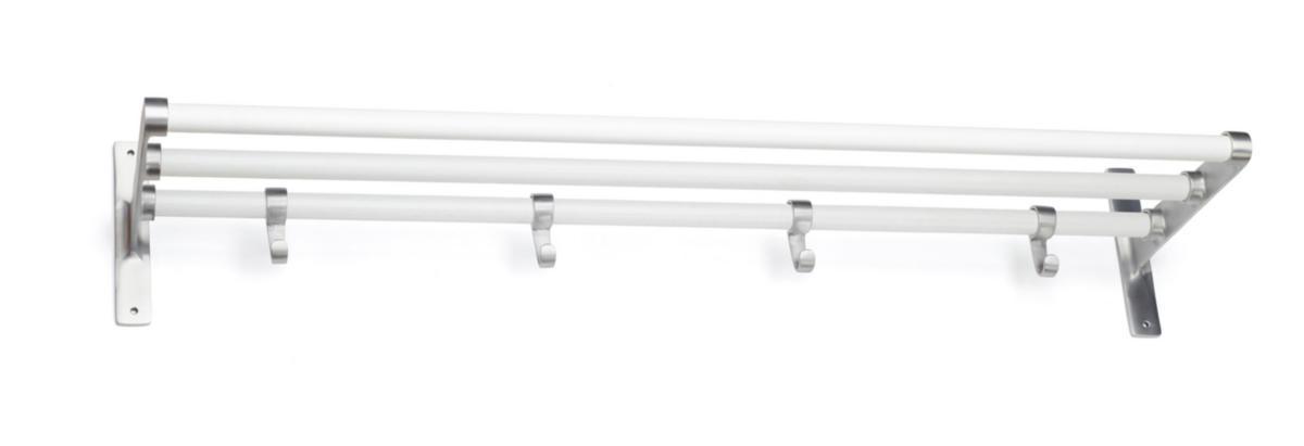 Hat shelf, ELEGANT - HAT SHELF ELEGANT ALU/WHITE 600MM