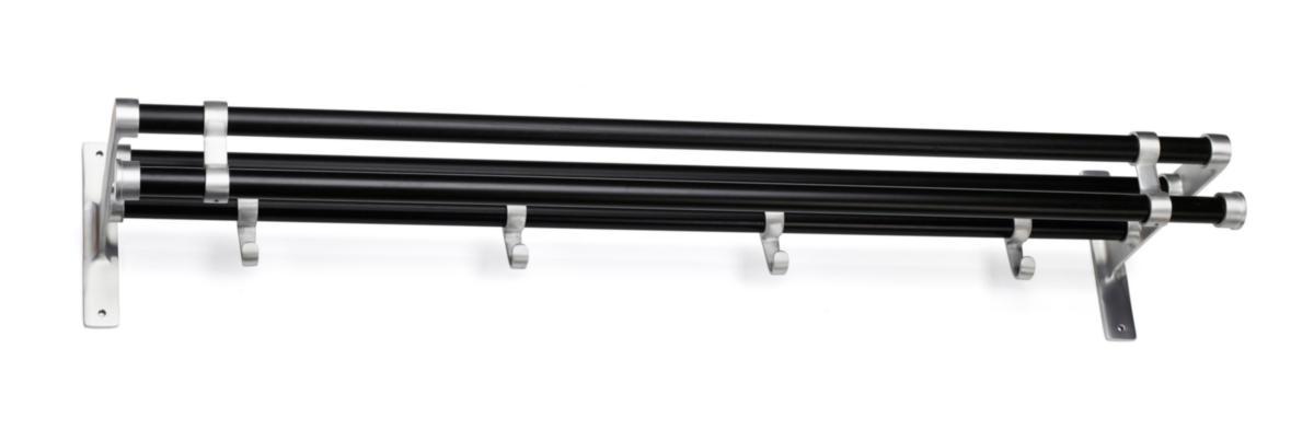 Hatshelf Elegant Plus - HAT SHELF ELEGANT PLUS ALU/ BLACK 1000 MM