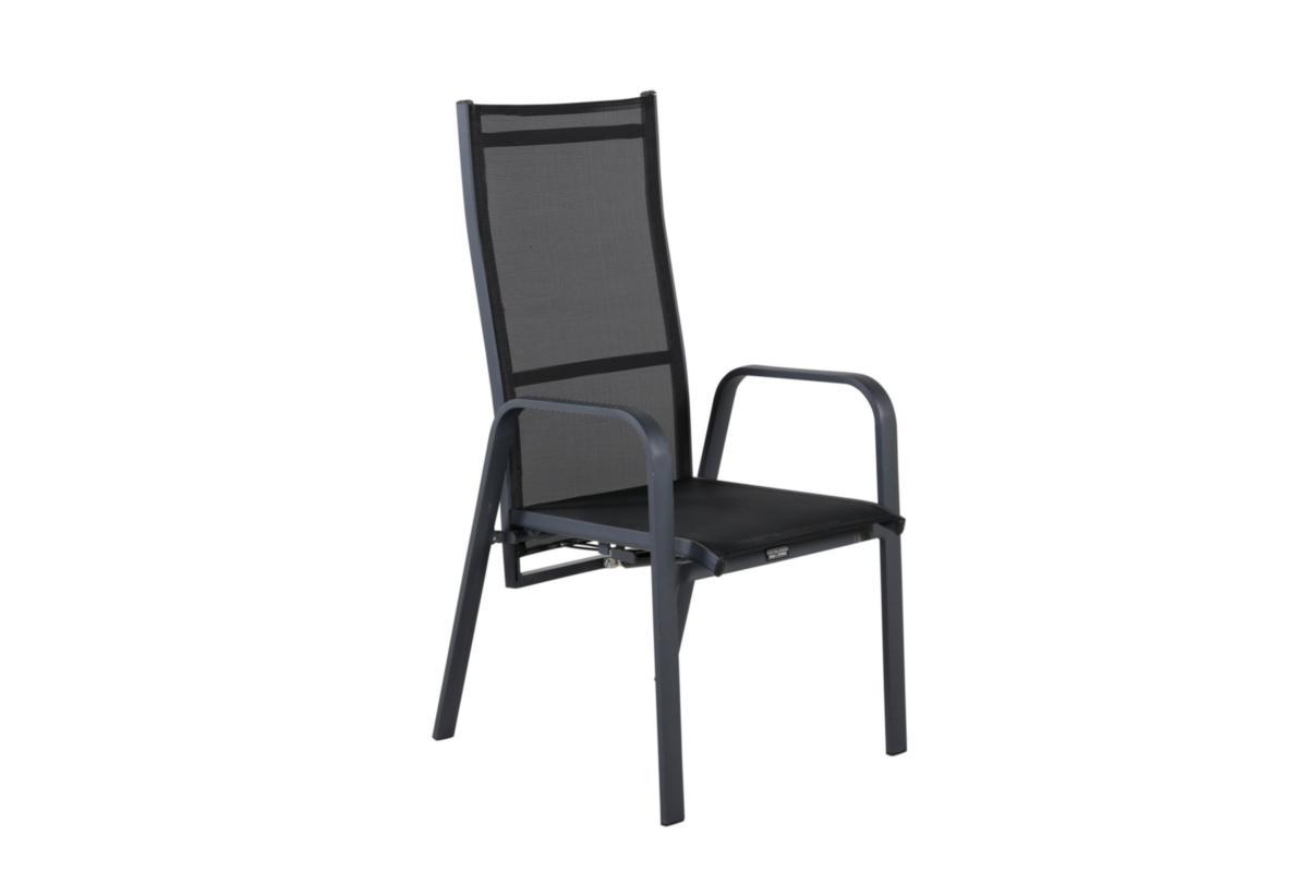 Matstol, karmstol, hög rygg, Copacabana - MATSTOL/KARMSTOL SVART 2-PACK COPACABANA VENTURE DESIGN