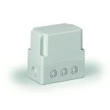 Enclosure Cubo S, with gray cover, metric knockouts