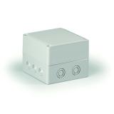 Enclosure Cubo S, with gray cover, metric knockouts