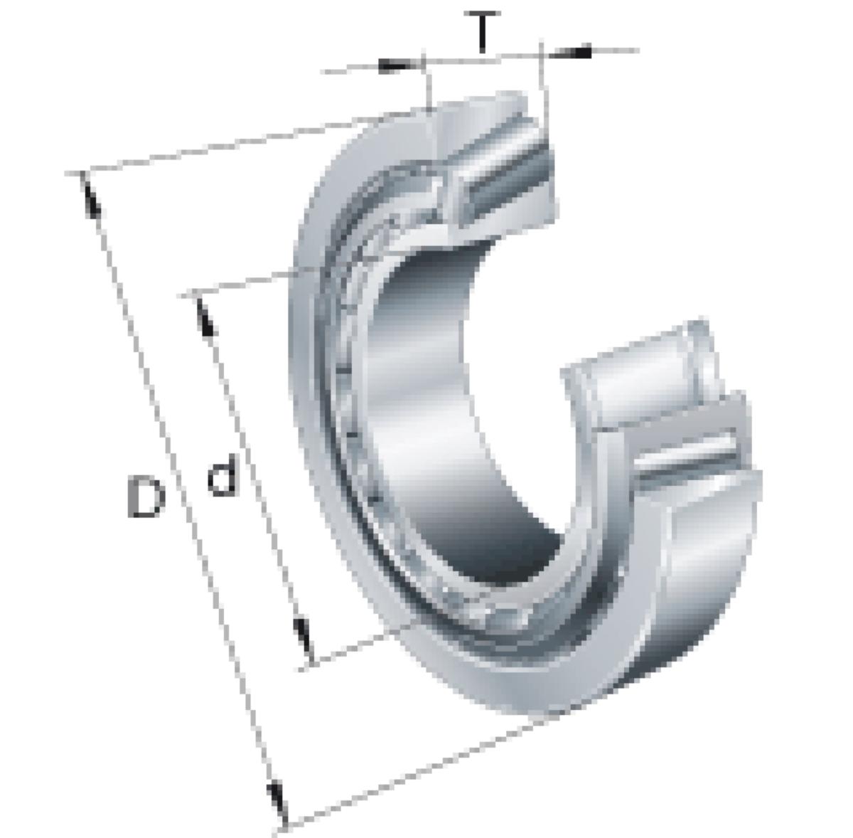 Koniska rullager FAG T2EE060 - KON RULL T2EE060 60X60X40
