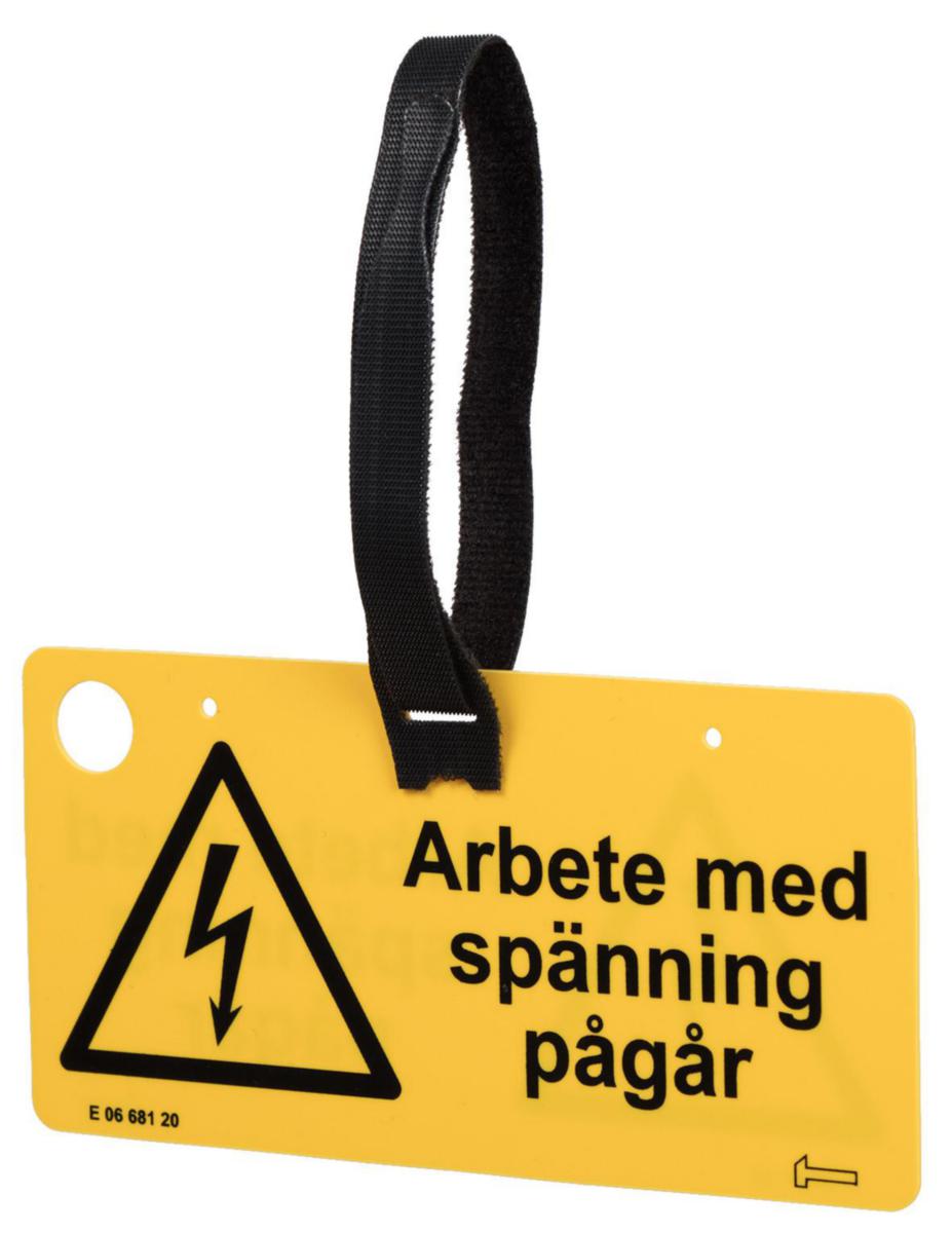 Skylt HA02 - SKYLT HA02 ARBETE MED SPÄNNING PÅGÅR