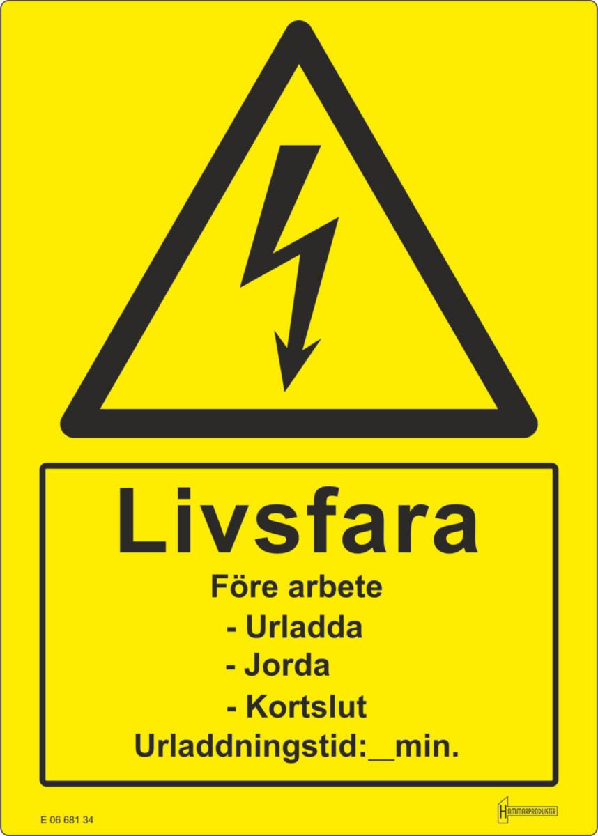 Skylt V1507 - DEKAL V15 FÖR KONDENSATORBATTE