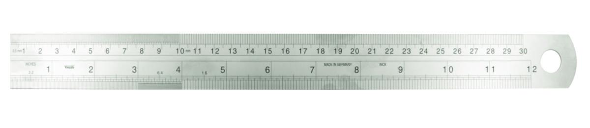 Stålskala Diesella Rostfri mm/tum - STÅLSKALA 500X30X1,0MM/TUM