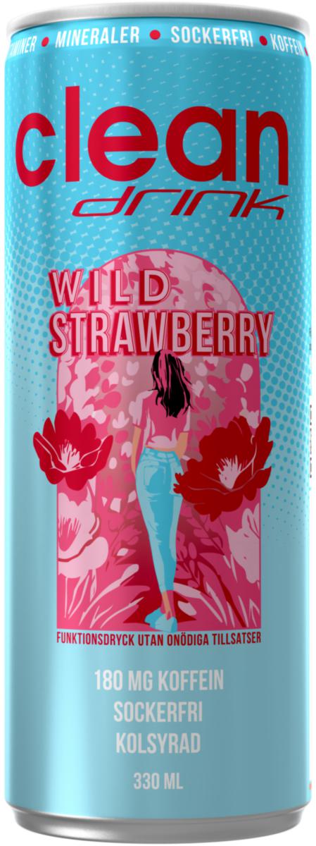 Energidryck Clean - ENERGIDRYCK CLEAN DRINK WILD STRAWBERRY 33CL