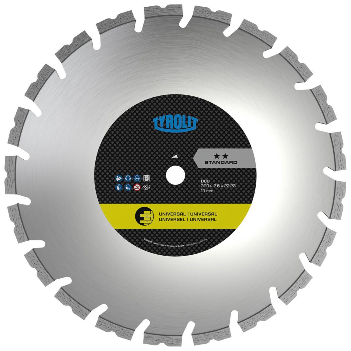 Diamantklinga Tyrolit Standard Universal Fast Cut - DIAMANTKLINGA TYROLIT STANDARD 300 X 2,6 X 22,23 UNIVERSAL