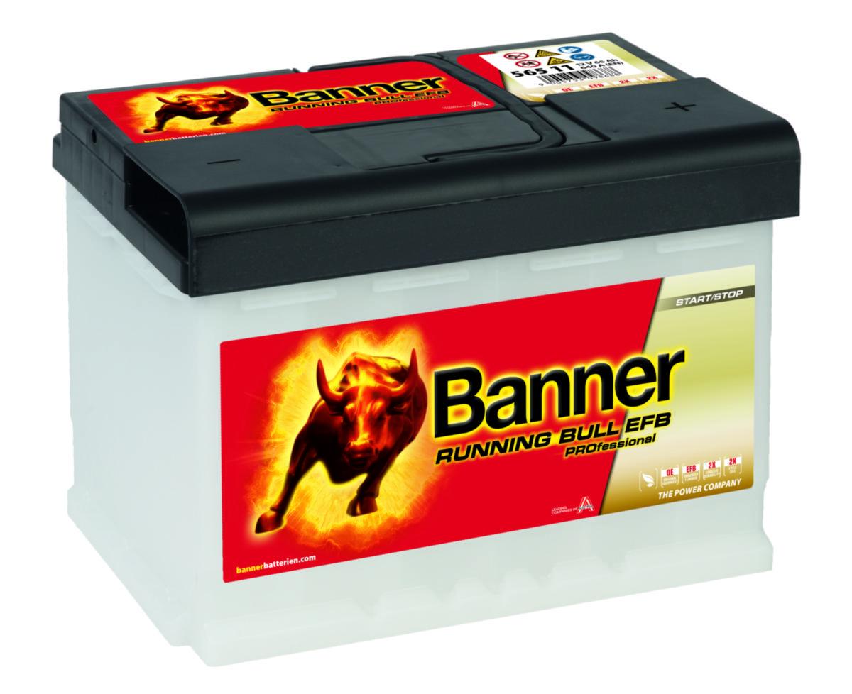 Startbatteri Banner Running Bull EFB - STARTBATTERI EFB PRO 12V 65AH BANNER RB 56511