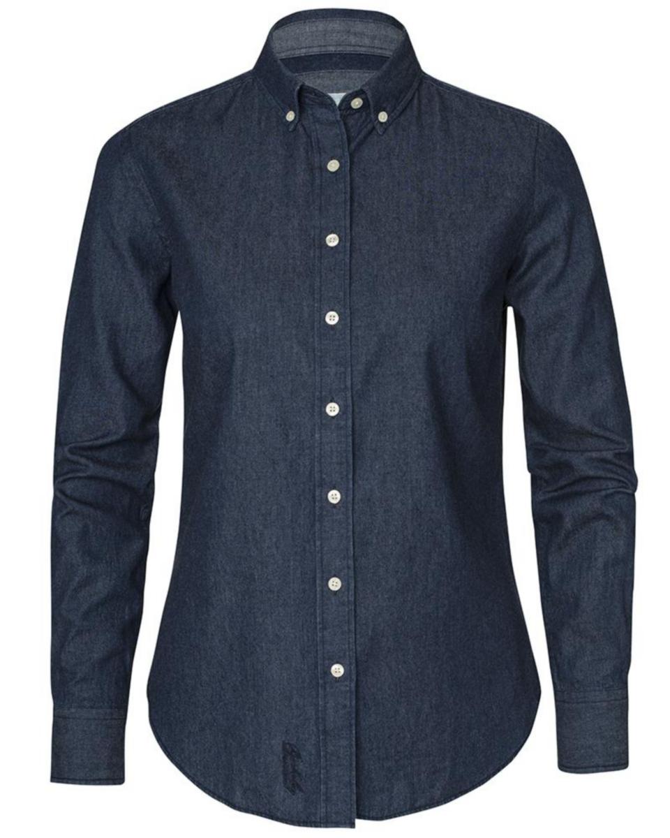 Skjorta Berkeley Chilton Denim 1737 - SKJORTA CHILTON DENIM DAM 1737 JEANS BLÅ XS
