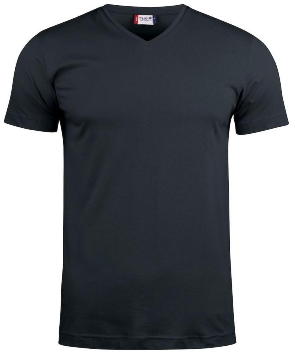 T-shirt Clique 029035 Basic-T V-neck - T-SHIRT CLIQUE 029035 BASIC-T V-NECK SVART STL L
