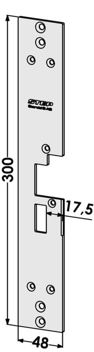 Montagestolpe Wicona Wicstyle 75 aluminiumprofilsystem till STEP 18 Secure - STOLPE PLAN 18 ST1802-A ST1802-A