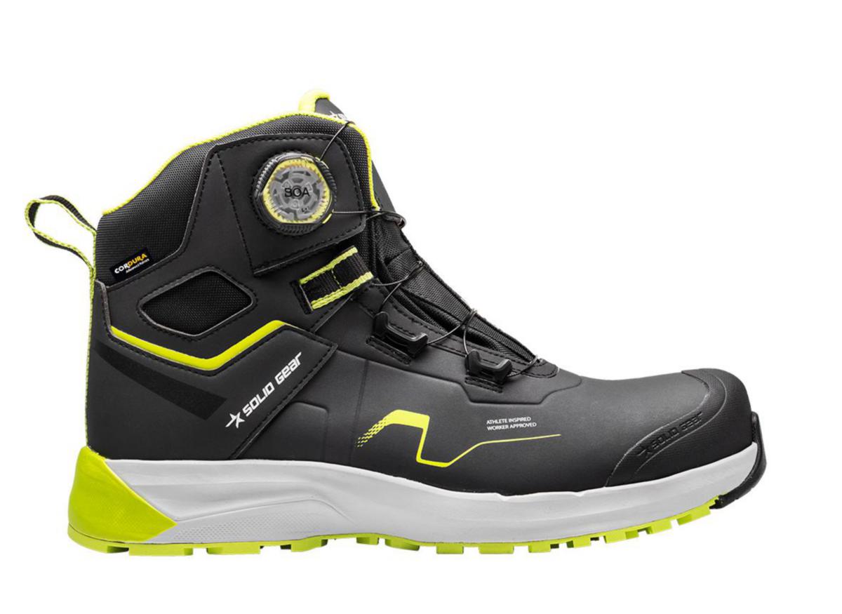 Skyddskänga Solid Gear Sonar Mid - SKYDDSKÄNGA SOLID GEAR SONAR MID BOA S3S SVART/GRÖN STL 41