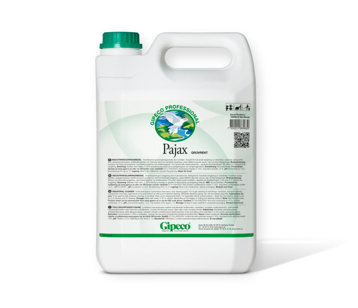 Industrirengöringsmedel Pajax Gipeco - INDUSTRIRENGÖRINGSMEDEL PAJAX GIPECO 5 LITER