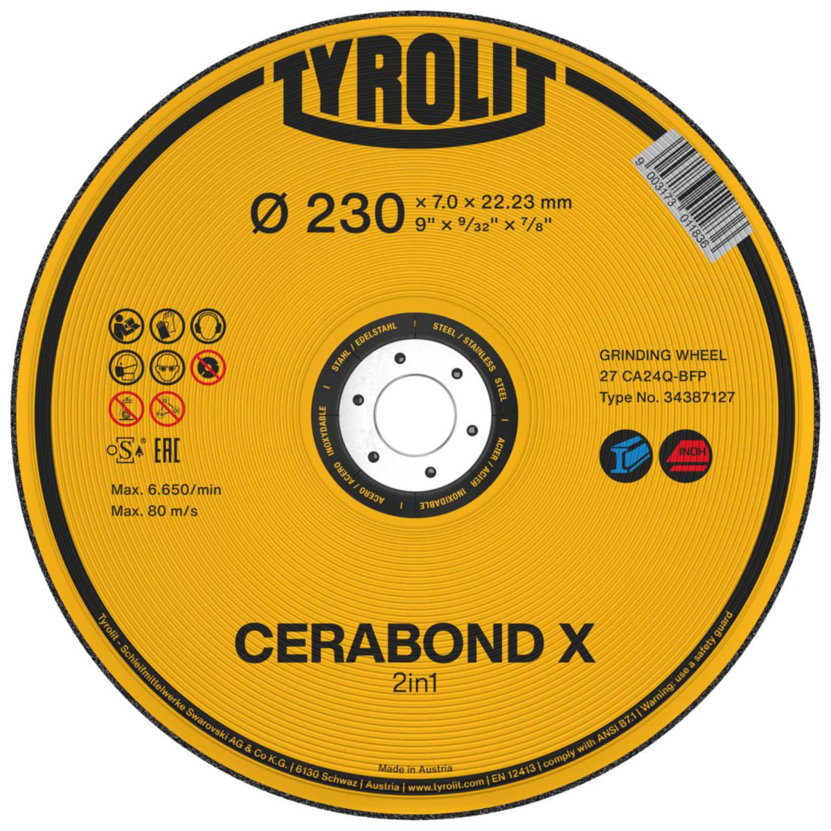 Navrondell Tyrolit Cerabond X Comfort - NAVRONDELL TYROLIT CERABOND X COMFORT 230X7X22 CA24P 2IN1