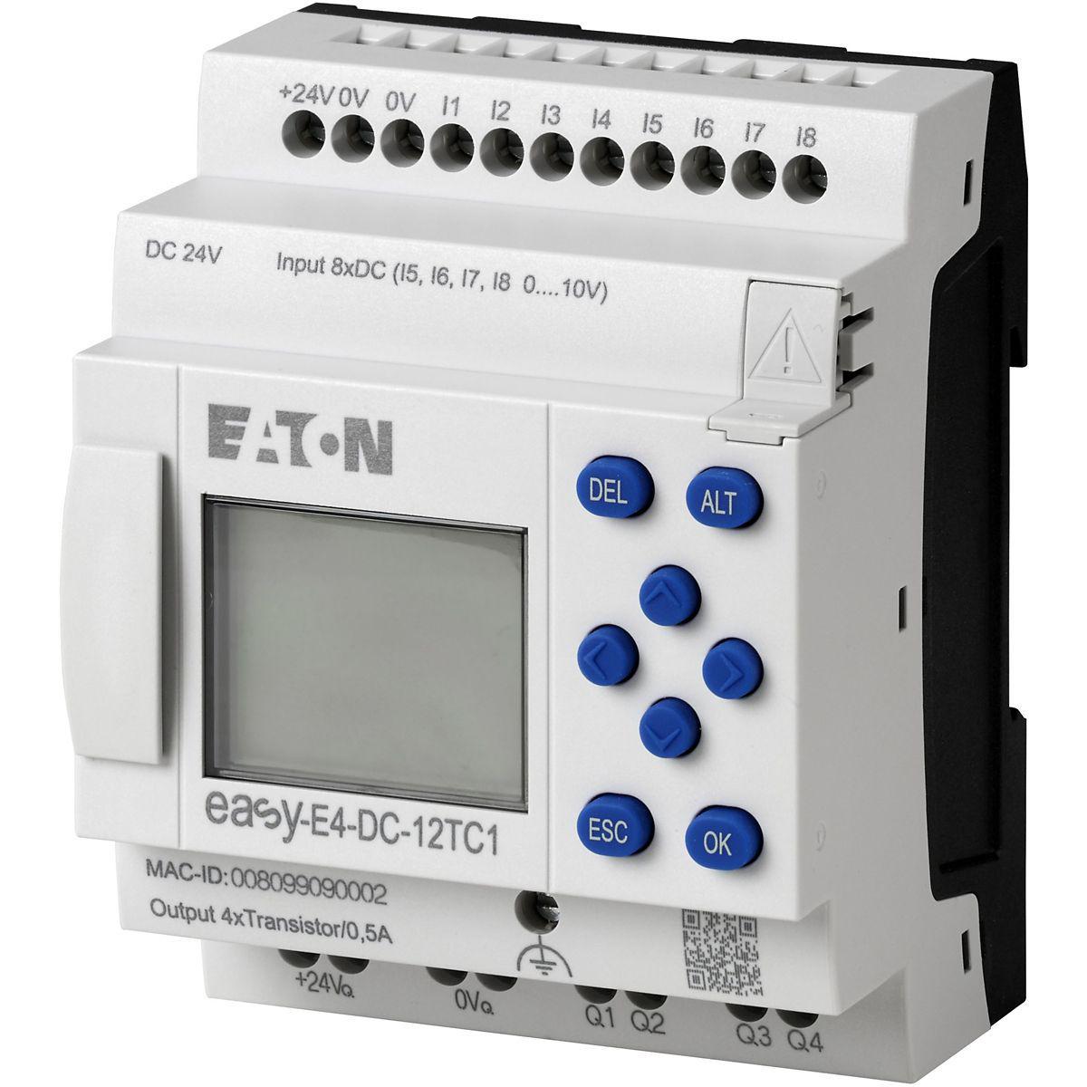 Flerfunktionsrelä Easy-E4 - RELÄ FLERFUNK 12/24V DC 24V AC EASY-E4-UC-12RCX1