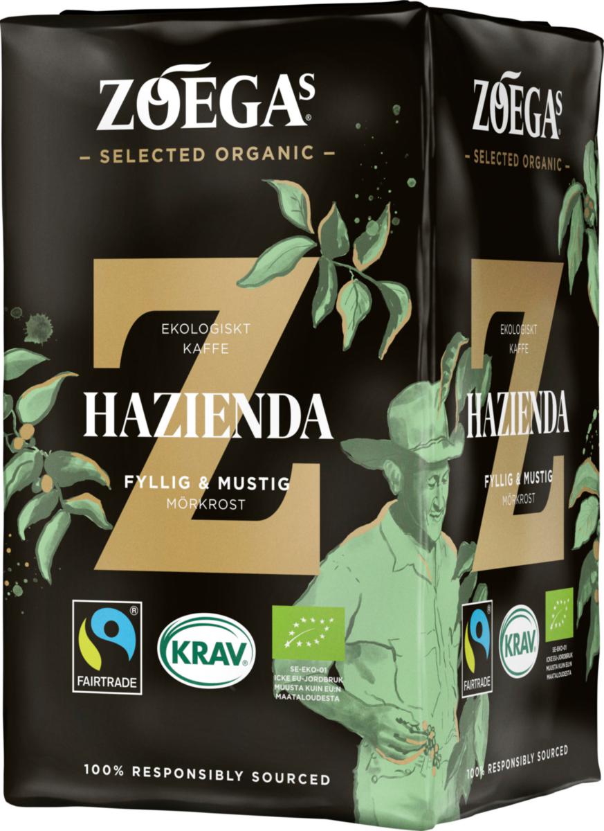 Kaffe Zoegas 450 g - KAFFE ZOEGAS HAZIENDA 450 GR RÄTTVISE/KRAVMÄRKT VACPAC