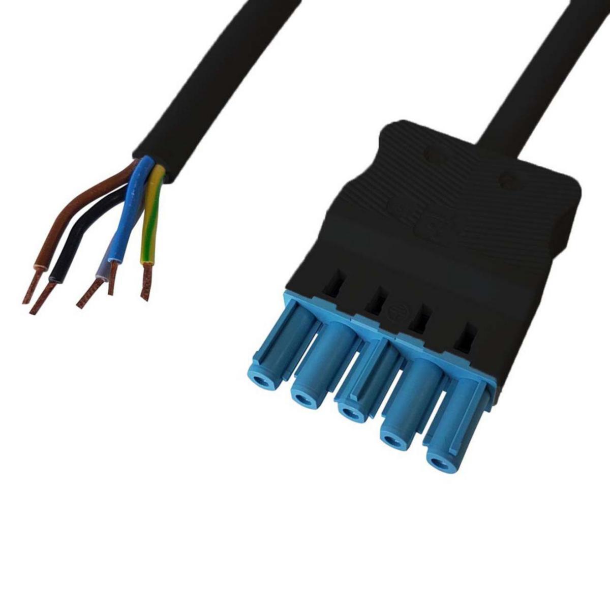 Anslutningskabel 5-polig 1,5mm² hona-fri Dali, svart - KAB 5P 1,5MM²1M HO-FRI HF DA S 23269