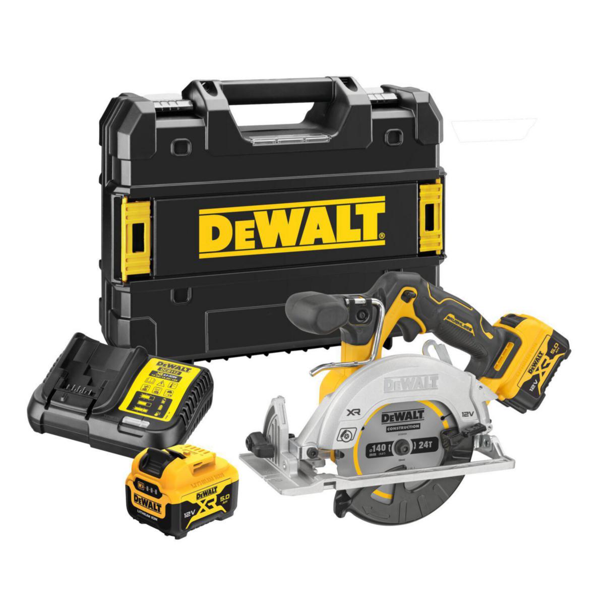 Circular Saw DEWALT DCS512P2 - CIRCULAR SAW DEWALT DCS512P2 12V XR. 140MM. 2X5AH