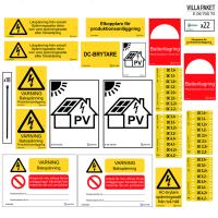Märkning Kit solceller, för villa