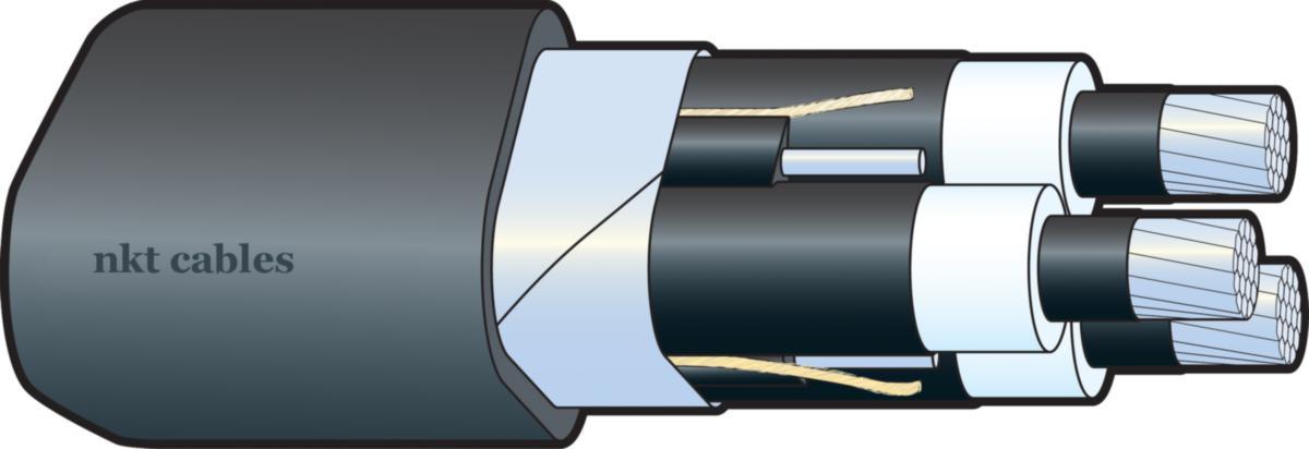 Medium voltage cable AXAL TT 24kV, NKT - AXAL-TT 3X240/50 AL 24KV PRO 3-LEDARE 24 KV