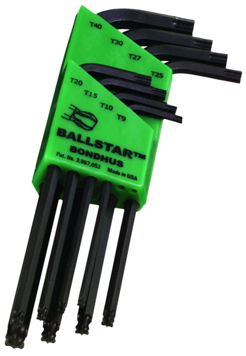Vinkelnyckelsats Bondhus Torx - VINKELNYCKELSATS BONDHUS TORX TRTL8 T9-T40 MED HÅL