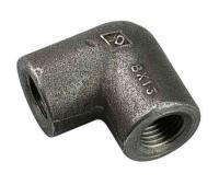 90° angle fitting, black, forged, internal thread No. 13, SS-EN 10241