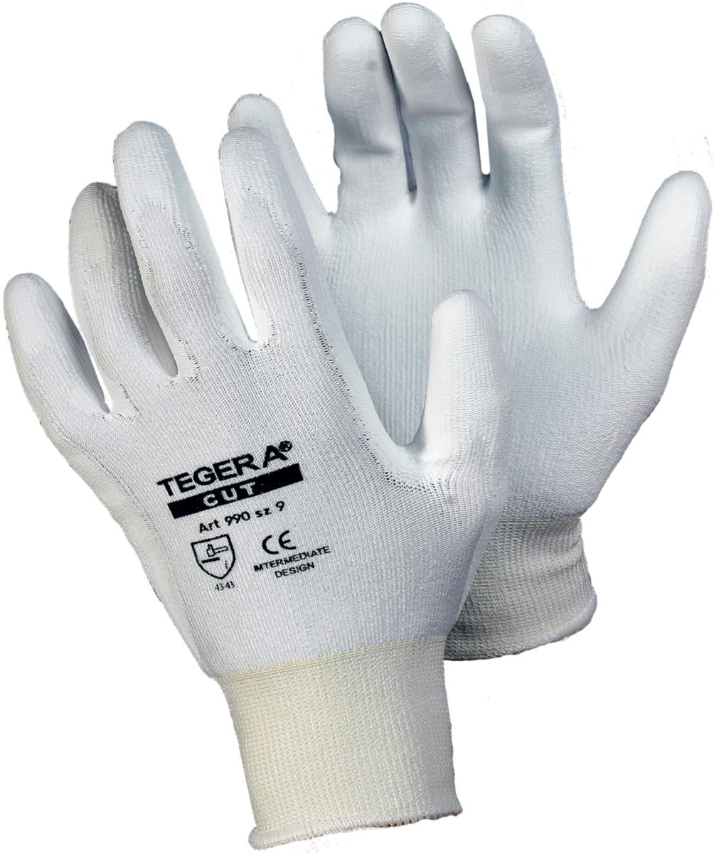 Glove tegera 990 - GLOVE TEGERA 990 CUT 3 PUDIPP WHITE SIZE 7