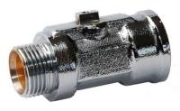 Vatette Ball Valves, Chrome-Plated with Groove, External and Internal Thread