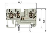 Dubbelplint 1+2 2,5 mm²