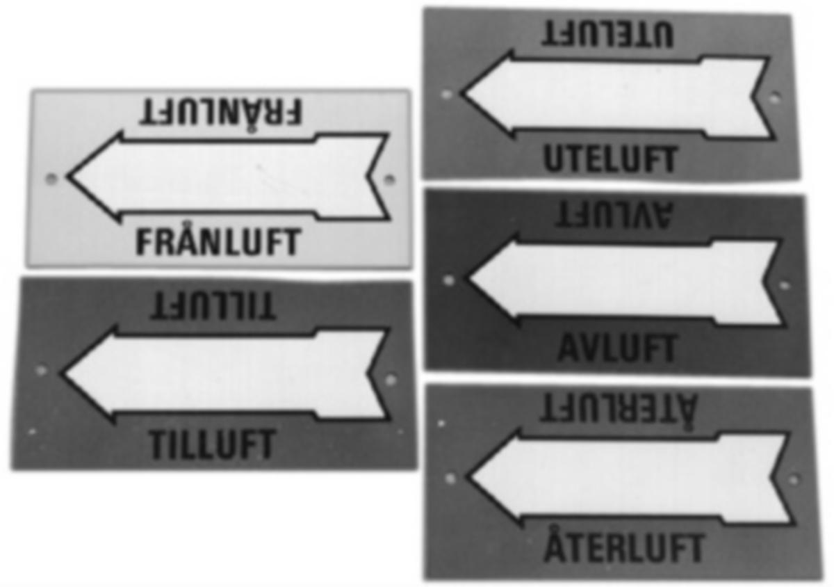 Märkskyltar - MÄRKSKYLT AVLUFT
